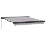 vidaXL Auvent Rétractable Automatique Gris Clair 300x250 cm