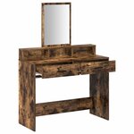 vidaXL Coiffeuse Chêne fumé 100 x 41 x 140 cm Bois d'ingénierie