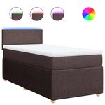 vidaXL Sommier à lattes de lit avec matelas Marron foncé 80x200 cm
