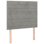 vidaXL Cadre de lit sans matelas gris clair 100x200 cm velours