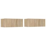 vidaXL Meubles TV 2 Pièces chêne sonoma 80x30x30 cm bois d'ingénierie