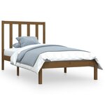 vidaXL Cadre de lit sans matelas marron miel pin massif 100x200 cm