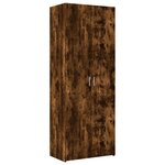 vidaXL Armoire de rangement chêne fumé 70x42 5x225cm bois d'ingénierie