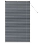 vidaXL Store de Fenêtre avec des rideaux Gris foncé Aluminium