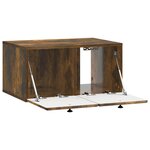 vidaXL Meuble TV mural 59 5 x 41 x 30 cm Chêne fumé Bois d'ingénierie