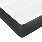 vidaXL Sommier à lattes de lit avec matelas Noir 80x200cm Similicuir
