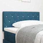 vidaXL Chevet LED avec boutons en cristal bleu foncé  100 cm en velours
