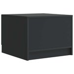 vidaXL Table basse Noir 49 x 50 x 37 cm Bois d'ingénierie