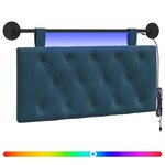 vidaXL Tête de lit suspendue Bleu Velours