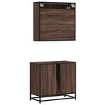 vidaXL Ensemble de meubles de salle de bain 2 Pièces Chêne marron