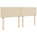vidaXL Sommier à lattes de lit avec matelas Crème 200x200 cm Tissu