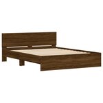 vidaXL Cadre de lit sans matelas chêne marron 140x190 cm
