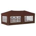 vidaXL Tente de fête pop-up 575 x 288 x 245 cm Marron Tissu Oxford