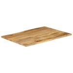 vidaXL Dessus de table 100x80x2 5 cm bord vivant bois massif manguier
