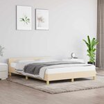 vidaXL Cadre de lit sans matelas crème 140x200 cm tissu