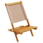 vidaXL Chaises de jardin pliantes lot de 6 taupe tissu et bois massif
