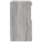 vidaXL Buffet avec lumières LED sonoma gris 41x37x67 cm