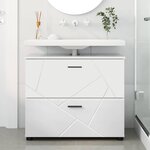 vidaXL Cabinet de salle de bain Blanc brillant 76 5 x 35 x 64 cm