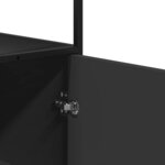 vidaXL Buffet haut noir 35 5x35x139 cm bois d'ingénierie et métal