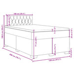 vidaXL Sommier à lattes de lit avec matelas Marron foncé 120x200 cm