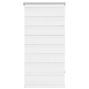 vidaXL Store vénitien Zebra 80 9 x 150 cm  largeur du tissu 76 7 cm  blanc