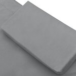 vidaXL Lit de repos d'extérieur avec auvent et oreiller Gris