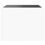 vidaXL Table de chevet avec LED infini blanc 40x40x30 cm