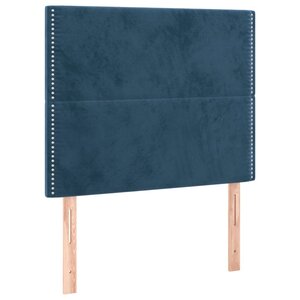 vidaXL Têtes de lit 2 Pièces Bleu foncé 100x5x78/88 cm Velours