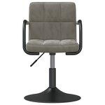 vidaXL Chaises pivotantes à manger lot de 6 gris clair velours