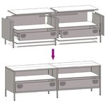 vidaXL Meuble TV vert olive 135x39x43 5 cm acier laminé à froid
