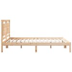 vidaXL Cadre de lit extra long sans matelas 160x220 cm bois massif