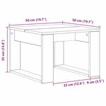 vidaXL Table basse Chêne noir 50 x 50 x 35 cm Bois d'ingénierie
