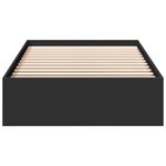 vidaXL Cadre de lit avec tiroirs noir 90x200 cm bois d'ingénierie