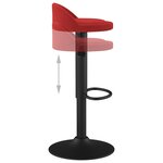 vidaXL Tabourets de bar lot de 2 rouge bordeaux velours