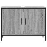vidaXL Armoire lavabo de salle de bain sonoma gris 80x30x60 cm