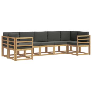 vidaXL Ensemble de canapés d'extérieur 7 pc Blanc et anthracite