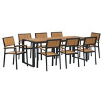 vidaXL Ensemble de salle à manger jardin 5 pièces en bois solide d'acacia et métal