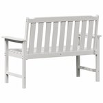 vidaXL Banc de jardin avec coussin Blanc 120 x 59 x 88cm Plastique
