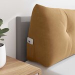 vidaXL Coussin de Dos Marron 100 x 24 x 50 cm Velours