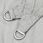 vidaXL Voile d'ombrage gris clair 6x6 m 100  polyester oxford