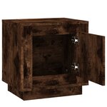 vidaXL Table de chevet chêne fumé 44x35x45 cm bois d'ingénierie