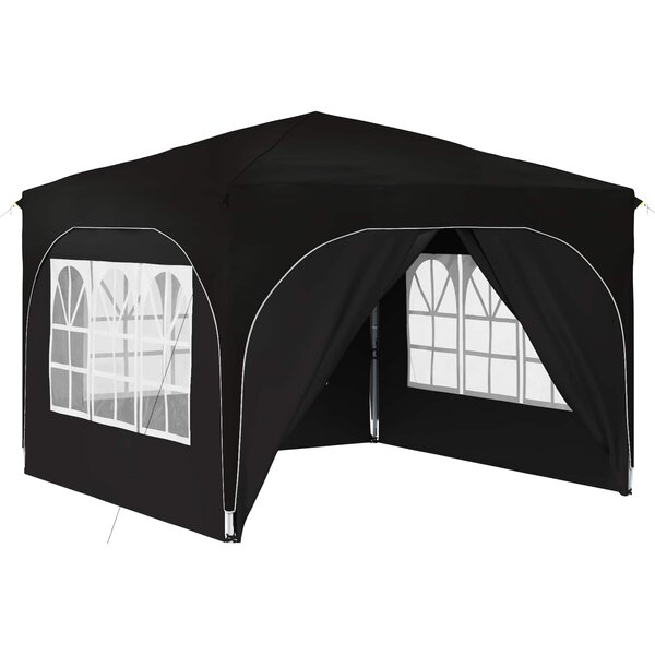 vidaXL Tente de fête pop-up 290 x 290 x 245 cm Noir