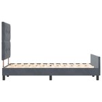 Cadre de lit vidaXL Gris foncé 120x190 cm Velours
