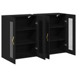 vidaXL Cabinets muraux 2 Pièces Chêne noir 69 5 x 34 x 90 cm
