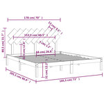 vidaXL Cadre de lit sans matelas 180x200 cm bois massif