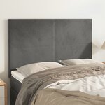 vidaXL Têtes de lit 4 Pièces Gris foncé 72x5x78/88 cm Velours
