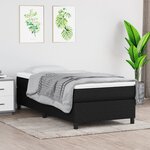 vidaXL Cadre de lit noir 90x190 cm tissu
