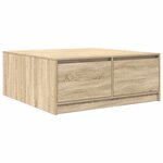 vidaXL Table basse avec tiroirs chêne sonoma 100x100x40 cm