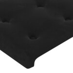 vidaXL Tête de lit avec oreilles Noir 183x16x118/128 cm Velours