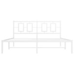 vidaXL Cadre de lit métal sans matelas et tête de lit blanc 160x200 cm